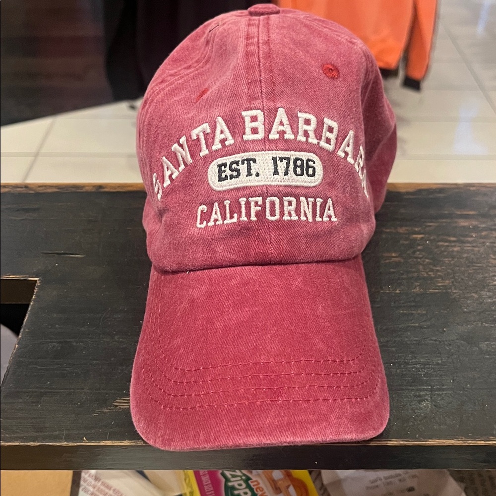 Santa Barbara California cap burgundy